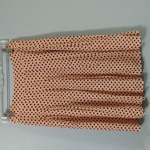 Talbot's Petites Lined Pleated Skirt Peach & Black Size 2P #W-886